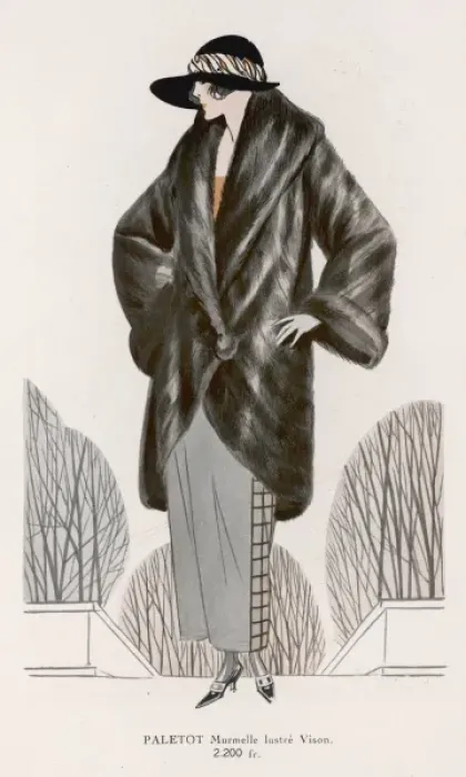 Framed Print : Mink Coat 1922 Framed Print : Mink Coat 1922