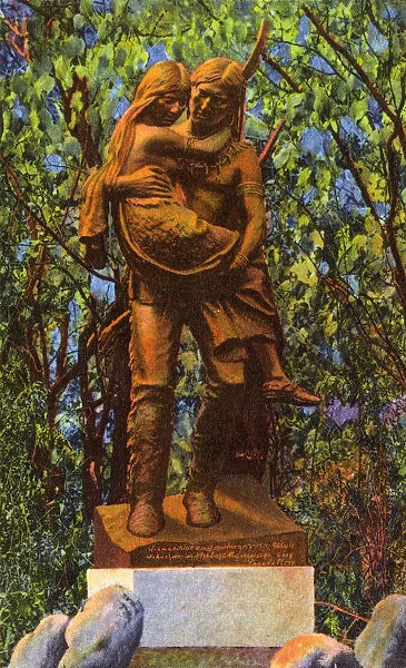 Minneapolis, Minnesota, USA - Hiawatha and Minnehaha Statue