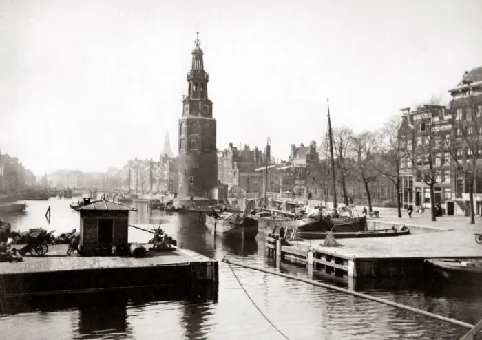 Framed Print : Mint Tower, Amsterdam, circa 1890. Date: circa 1890 Framed Print : Mint Tower, Amsterdam, circa 1890. Date: circa 1890