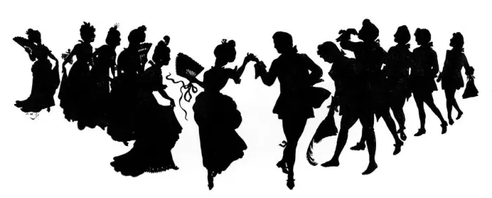 Framed Print : The Minuet- in silhouette Framed Print : The Minuet- in silhouette