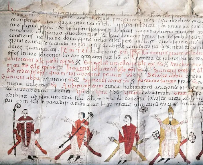 Framed Print : Minutes of the Council of Jaca. 11th century. Fragment Framed Print : Minutes of the Council of Jaca. 11th century. Fragment