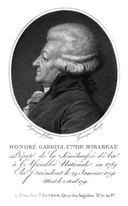 Framed Print : Mirabeau, Profile Framed Print : Mirabeau, Profile