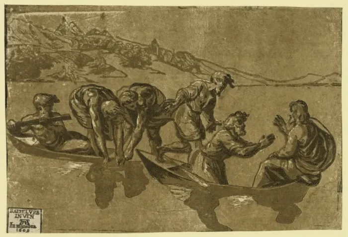 Framed Print : The miraculous draught of fishes Framed Print : The miraculous draught of fishes