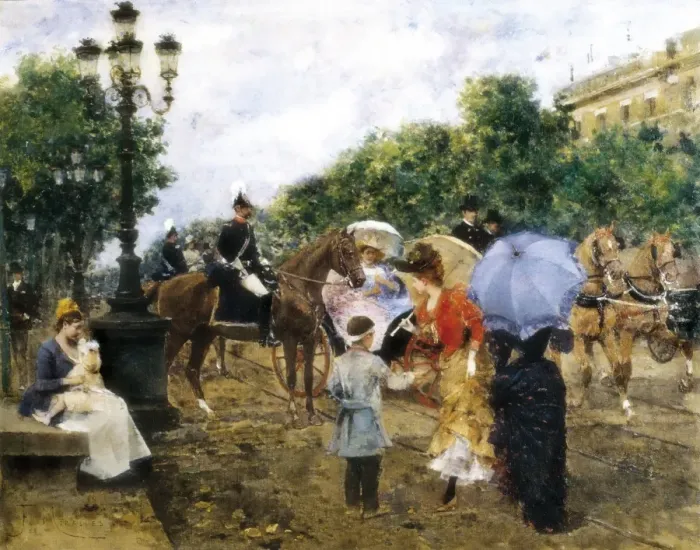 Framed Print : MIRALLES I GALAUP, Francesc (1848-1901). Paseo Framed Print : MIRALLES I GALAUP, Francesc (1848-1901). Paseo