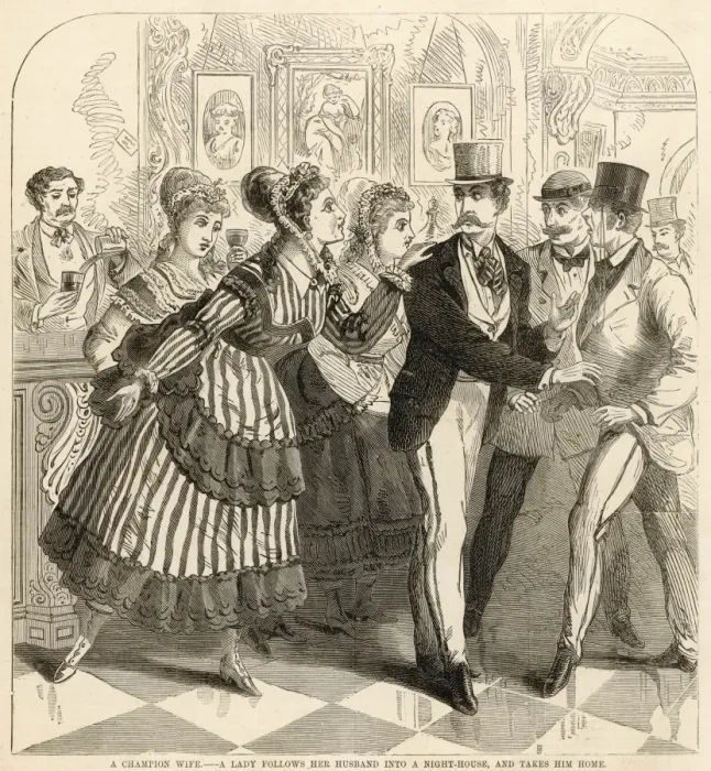 Framed Print : Misbehaving husband in a Piccadilly night house Framed Print : Misbehaving husband in a Piccadilly night house