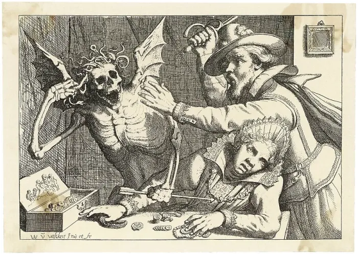 Framed Print : MISERS & DEATH Framed Print : MISERS & DEATH