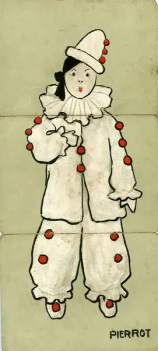 Framed Print : Misfitz Dolls - Pierrot Framed Print : Misfitz Dolls - Pierrot
