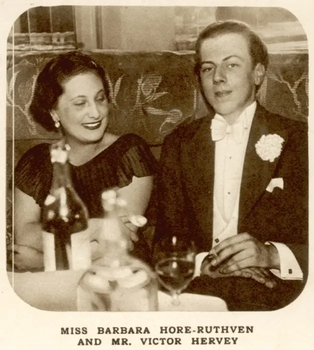 Framed Print : Miss Barbara Hore-Ruthven and Mr Victor Hervey Framed Print : Miss Barbara Hore-Ruthven and Mr Victor Hervey