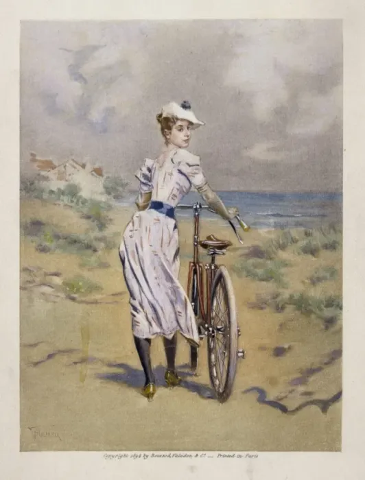 Framed Print : Miss Bicycle Framed Print : Miss Bicycle
