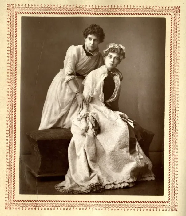 Framed Print : Miss Eweretta Lawrence and Miss Grace Otway Framed Print : Miss Eweretta Lawrence and Miss Grace Otway