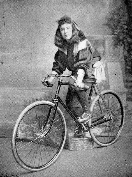 Framed Print : Miss Hutton on her Bicycle, 1895 Framed Print : Miss Hutton on her Bicycle, 1895