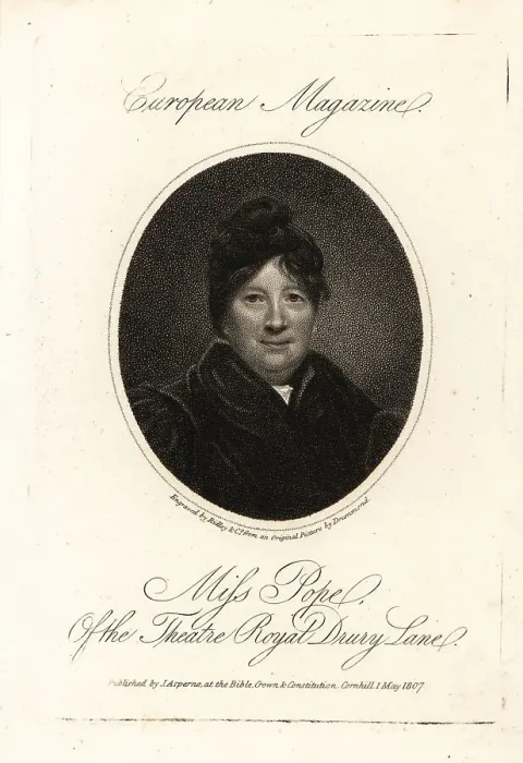 Framed Print : Miss Jane Pope of the Theatre Royal Drury Lane Framed Print : Miss Jane Pope of the Theatre Royal Drury Lane