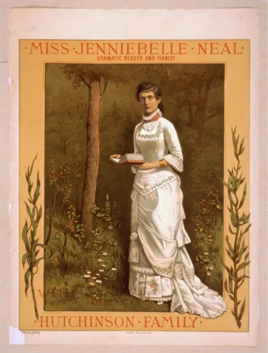Framed Print : Miss Jenniebelle Neal, dramatic reader and pianist with Framed Print : Miss Jenniebelle Neal, dramatic reader and pianist with