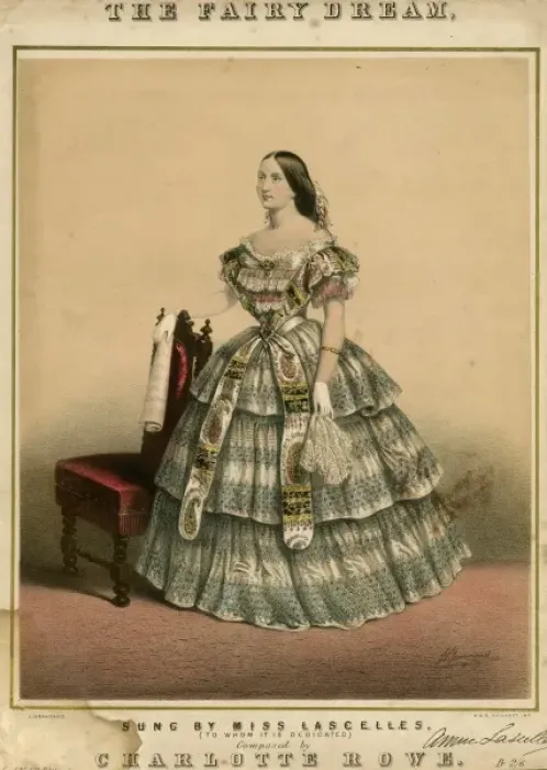 Framed Print : Miss Lascelles Costume Framed Print : Miss Lascelles Costume