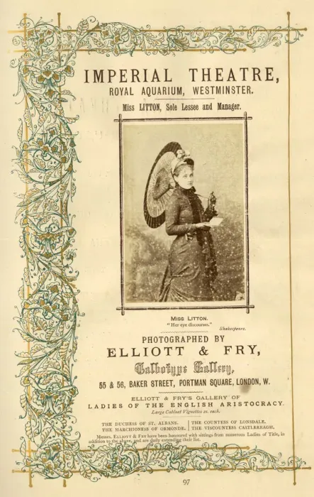 Framed Print : Miss Litton, Imperial Theatre, Royal Aquarium, London Framed Print : Miss Litton, Imperial Theatre, Royal Aquarium, London