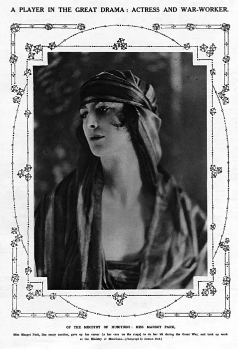 Framed Print : Miss Margot Park, actress and war worker Framed Print : Miss Margot Park, actress and war worker