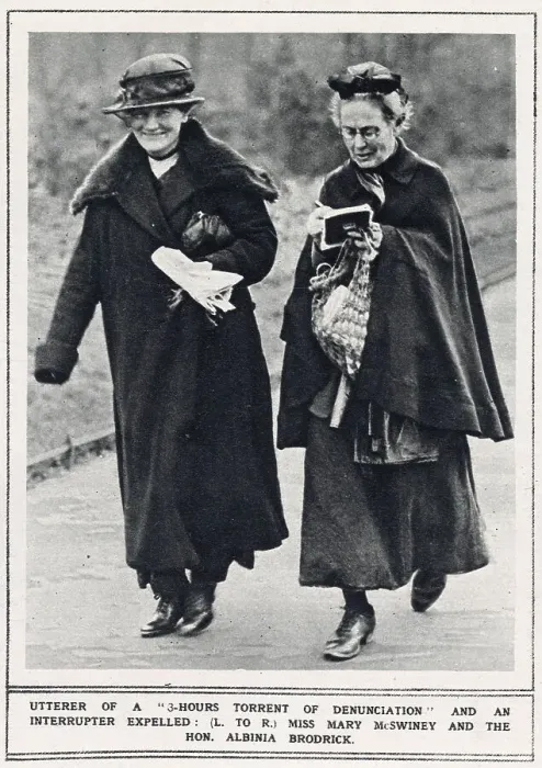 Framed Print : Miss Mary McSwiney and Hon. Albinia Brodrick expelled