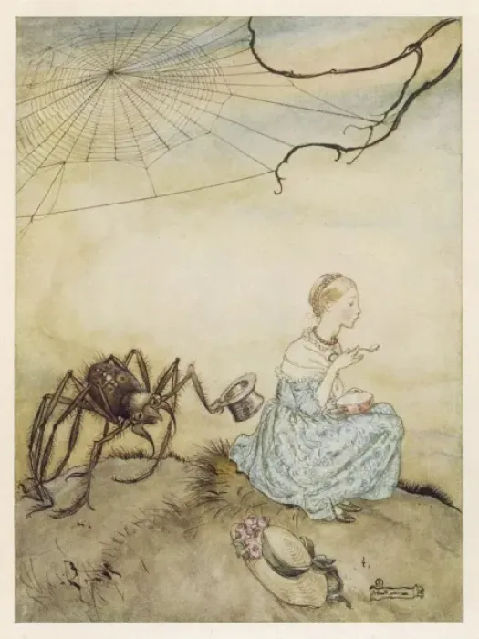 Framed Print : Miss Muffet / Mother Goose Framed Print : Miss Muffet / Mother Goose