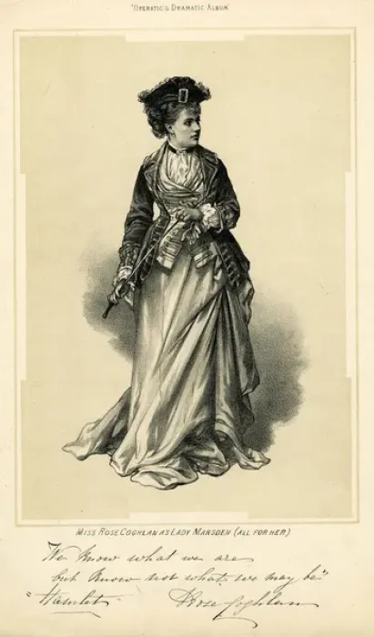 Framed Print : Miss Rose Coghlan as Lady Marsden Framed Print : Miss Rose Coghlan as Lady Marsden