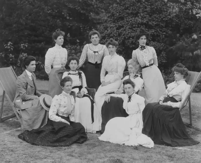 Framed Print : Miss Stansfeld and colleagues Framed Print : Miss Stansfeld and colleagues