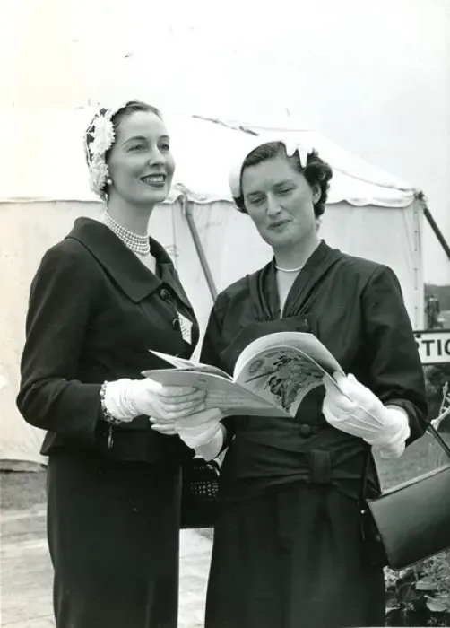 Framed Print : Miss Valerie Hobson (Mrs J. D. Profumo), left, and Mrs Wa? Framed Print : Miss Valerie Hobson (Mrs J. D. Profumo), left, and Mrs Wa?