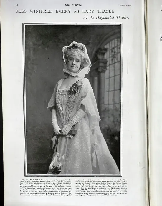 Framed Print : Miss Winifred Emery as Lady Teazle Framed Print : Miss Winifred Emery as Lady Teazle