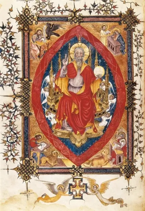 Framed Print : Missal. Depiction of the Majesty (Maiestas) Framed Print : Missal. Depiction of the Majesty (Maiestas)