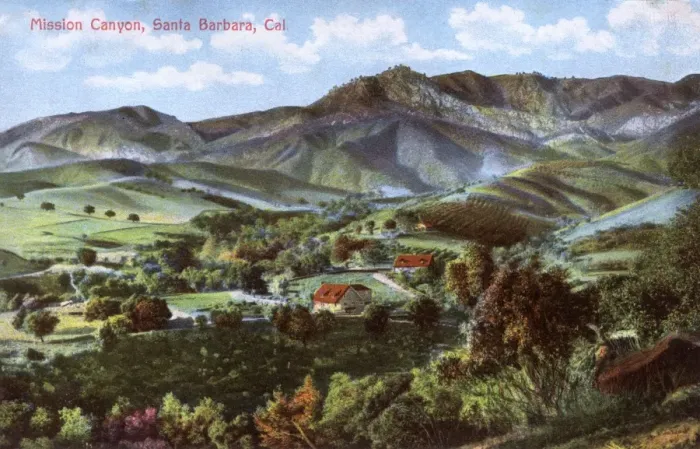 Framed Print : Mission Canyon, Santa Barbara, California, USA Framed Print : Mission Canyon, Santa Barbara, California, USA