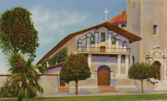Framed Print : Mission Dolores, founded 1776, San Francisco, California, USA Date: 1936 Framed Print : Mission Dolores, founded 1776, San Francisco, California, USA Date: 1936