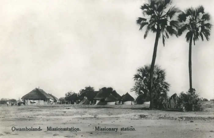 Framed Print : Missionary station, Owamboland, south west Africa Framed Print : Missionary station, Owamboland, south west Africa