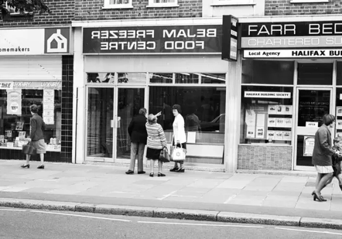 Framed Print : A mistake on a high street shopfront - back to front sign Framed Print : A mistake on a high street shopfront - back to front sign