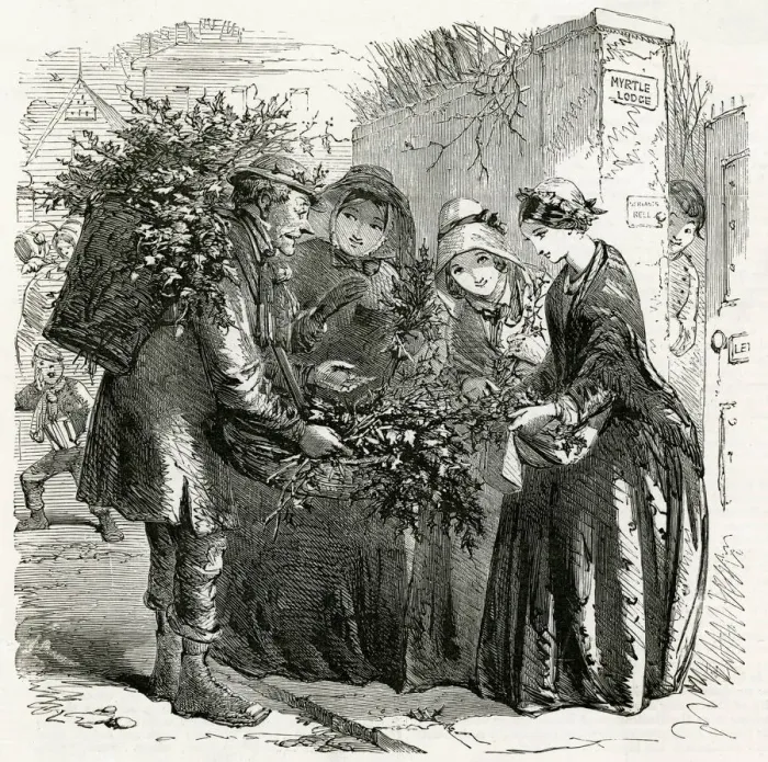 Framed Print : Mistletoe seller 1853 Framed Print : Mistletoe seller 1853