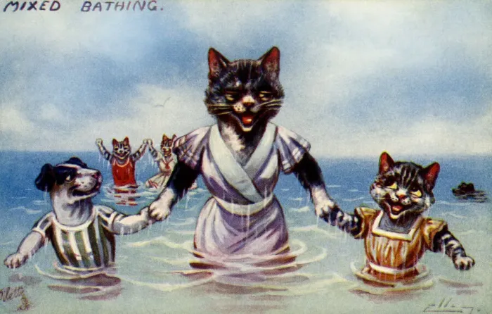 Framed Print : Mixed bathing Framed Print : Mixed bathing