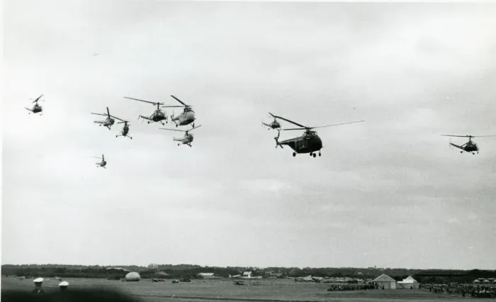 Framed Print : A mixed formation of Westland helicopters Framed Print : A mixed formation of Westland helicopters