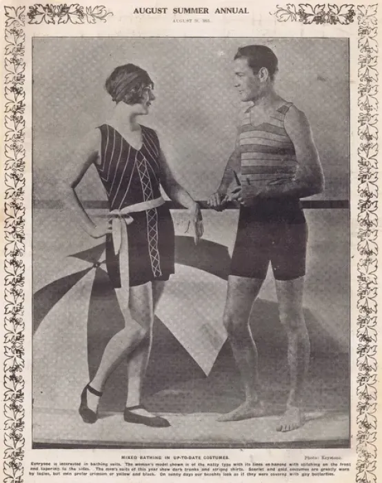 Framed Print : Mixed up-to-date bathing costumes, 1925 Framed Print : Mixed up-to-date bathing costumes, 1925