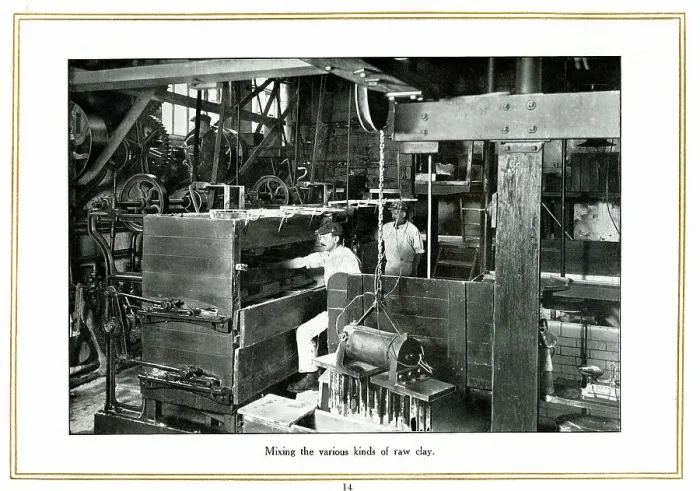 Framed Print : Mixing the various kinds of raw clay, Alfred Meakin Framed Print : Mixing the various kinds of raw clay, Alfred Meakin