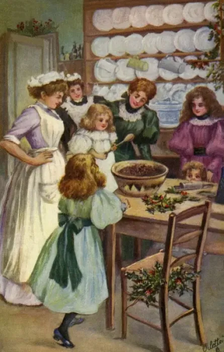 Framed Print : Mixing the Xmas pudding Framed Print : Mixing the Xmas pudding