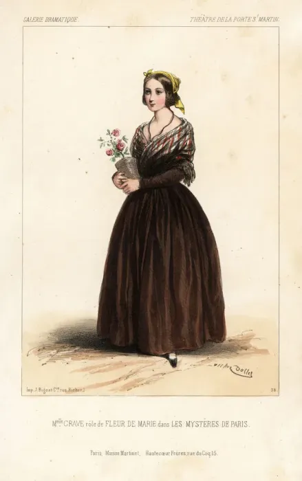 Framed Print : Mlle. Angelina Grave as Fleur de Marie in Framed Print : Mlle. Angelina Grave as Fleur de Marie in