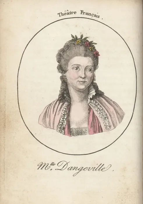 Framed Print : Mlle Dangeville, French comic actress Framed Print : Mlle Dangeville, French comic actress