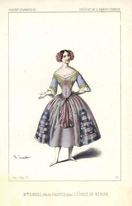 Framed Print : Mlle. Daniel as Paquita in L Etoile du Berger, 1846 Framed Print : Mlle. Daniel as Paquita in L Etoile du Berger, 1846