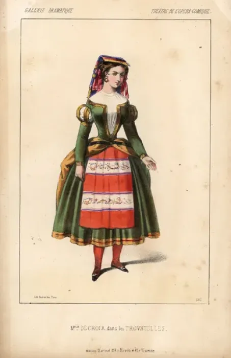 Framed Print : Mlle Decroix in Les Trovatelles at the Opera Comique Framed Print : Mlle Decroix in Les Trovatelles at the Opera Comique