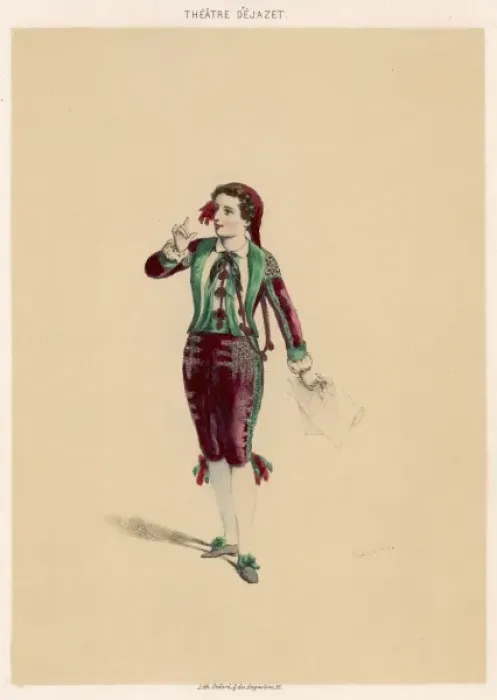 Framed Print : Mlle Dejazet - Figaro Framed Print : Mlle Dejazet - Figaro