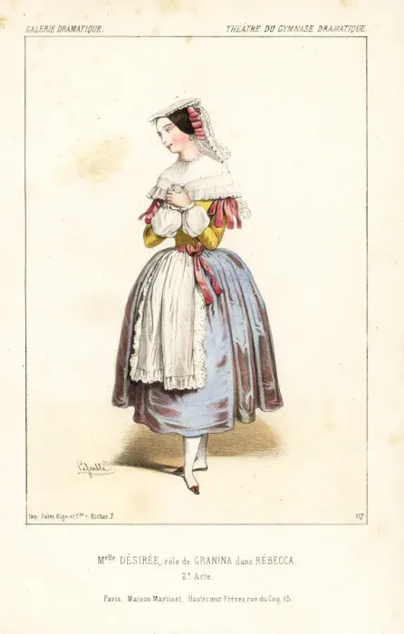 Framed Print : Mlle. Desiree as Gianina in Rebecca, 1844 Framed Print : Mlle. Desiree as Gianina in Rebecca, 1844