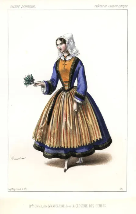 Framed Print : Mlle. Emma as Madeleine in La Closerie des Framed Print : Mlle. Emma as Madeleine in La Closerie des