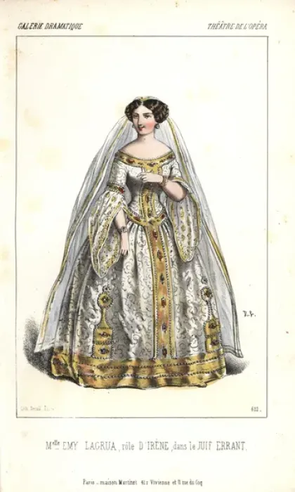 Framed Print : Mlle Emy or Emma Lagrua in the role of Irene