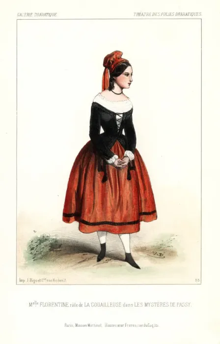 Framed Print : Mlle. Florentine as La Gouailleuse in Les Framed Print : Mlle. Florentine as La Gouailleuse in Les