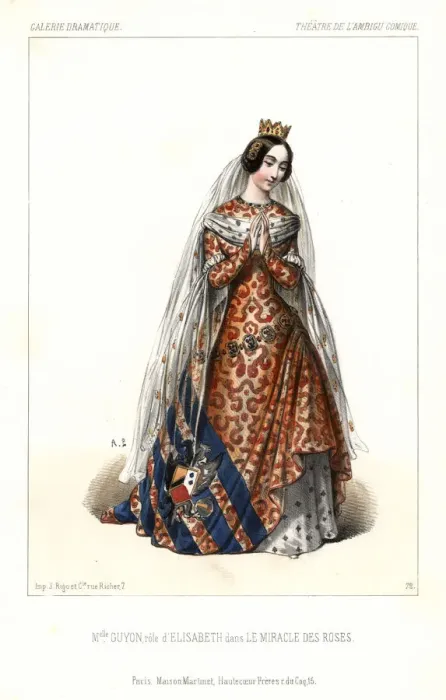 Framed Print : Mlle. Guyon as Elisabeth in Le Miracle des Roses, 1844 Framed Print : Mlle. Guyon as Elisabeth in Le Miracle des Roses, 1844