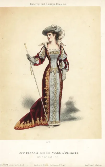 Framed Print : Mlle. Julia Bennati as Batilde in Les Noces d Olivette, 1879 Framed Print : Mlle. Julia Bennati as Batilde in Les Noces d Olivette, 1879