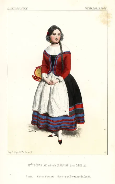 Framed Print : Mlle. Leontine as Christine in Stella, Theatre Framed Print : Mlle. Leontine as Christine in Stella, Theatre