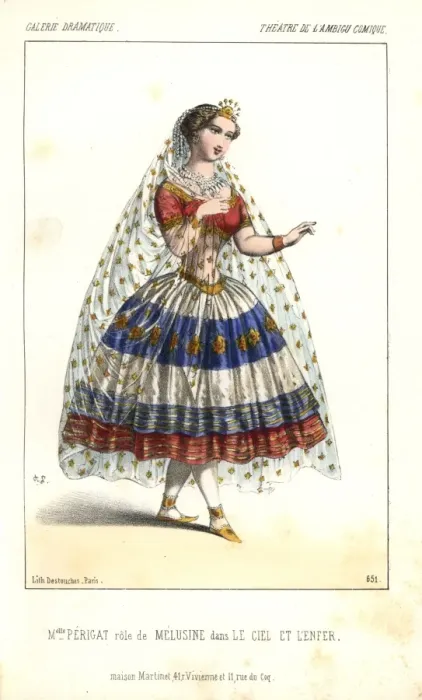 Framed Print : Mlle Louise Perigat (Periga) as Melusine in Framed Print : Mlle Louise Perigat (Periga) as Melusine in